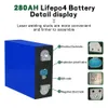Bateria 280AH LifePo4 3,2 V 4/8/16/32pcs litowo -żelazo fosforanowy pakiet akumulator