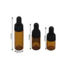 Verpackungsflaschen 2 ml l 5 ml Mini-Braunglas-Tropfflasche Probenbehälter ätherisches Öl pro winzigem tragbarem Fläschchen Drop Delivery Office Dhxd7