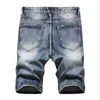 Heren Shorts Hot nieuwe mode scheur jeans merk kleding Bermuda zomer katoenen denim shorts heren maat 28-42 P230602