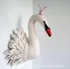 Bonecas de pelúcia 3D cabeça de animal cisne decoração para pendurar na parede quarto infantil presente de aniversário para meninas 230601