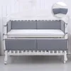 Protetores de Berço Sólidos Grades de Cama para Bebês Altura de Bebê Anticolisão Soft Roll Cercados Quatro Peças nascidos Acessórios de Quarto 132x245cm 230601