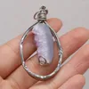 Pendant Necklaces Natural Stone Dragon Pattern Agate Drop Crafts Charm For Jewelry MakingDIY Necklace Earring Accessorie Gift Decor30x60mm