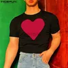 T-Shirts Masculinas 2023 Moda Masculina T-Shirt Impressão Decote Redondo Manga Curta Streetwear Crop Tops Casual Masculino Sexy Fitness Camisetas S-5XL J230602