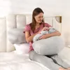 Almohadas de maternidad Transpirable Solo lado Forma Almohada Clip Pierna Cristal Terciopelo Dormir