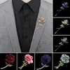 Pins Brooches Men's high-end vintage gold jewelry rose ball necklace brooch shirt accessories gift G230529