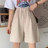 Women's Shorts Summer Women Five-point Pants Sweet Casual Harajuku Cotton Sports Loose Thin Wide-leg Pattern Printing Elastic Girls Shorts 230602