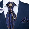 Halsband Herrpremium Silk Ascot Tie Brosch Pin Set Classic Vintage Red Male Nathis Set For Wedding Formal Dress Suit Vest Accessories 230601