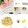 Party Decoration 100st/Bag Mini Bee Wood Diy Stickers Scrapbooking Easter Home Wall Decor Birthday Decorations Drop Delivery Gard DHMDZ