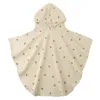 Keepsakes Soft Cotton Baby Hooded Handduk Bath For Boys Girls Bathrobe Sleepwear Barnkläder Floralsolidfärg Spädbarn Ponchos 230601