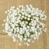 Dekorativa blommor 20 cm vita gipsophila konstgjorda barn andas blommor bröllop diy bukett dekoration hem arrangemang falska dekor leveranser