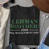 Erkek Tişörtleri Lehman Kardeşler 2008 Risk Yönetimi Bölümü Tişört 2022 Yatırımcılar için Trend Sıradan Erkekler Moda Tshirt Tüccarlar T-Shirts J230602