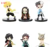 Demon Slayer Anime Action Figure Kimetsu geen Yaiba Kamado Tanjirou Agatsuma Zenitsu Nezuko Warrior PVC Model Speelgoed