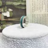 50% rabatt designer smycken armband halsbands ring gröna emalj för kvinnors ring enkla par samma ringnya smycken