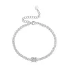 Shining U 925 Sterling Sliver Mossanite Bransoletki 1CT dla kobiet Prezent Fine Jewelry 16 + 3cm