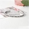 Bangle Inspirational Lettersyoure Braver Than You Believe semble plus fort et plus intelligent Thinkopen Drop Delivery Bijoux Bracelets Dhs0N