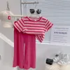 衣類セットベアカラーサマーピンクパンツTシャツ子供の女の子の学校ユニフォーム2ピースの子供用服セット