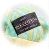 Hilo 50g 23 color doble punto crochet leche mano seda malla suave bebé algodón lana hilo DIY proceso tejido suéter bufanda sombrero P230601