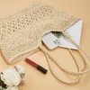 Evening Bags Casual Hollow Large Capacity Straw Tote Bag Paper Woven Women Shoulder Handmade Summer Beach Handbags Braid Big Bali