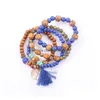 Charm Bracelets Alloy Rose Bracelet Tassels Manual Trend Mu Zhu Suit Group Combine Drop Delivery Jewelry Dhrcv