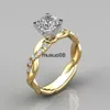 Band Ringen Prachtige Klassieke Bruid Bruiloft Verlovingsring Prinses Vierkante Ringen voor Vrouwen Glamour Party Valentijnsdag Geschenk Sieraden J230602