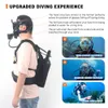 Dykmasker scuba dykmask snorkling full ansiktsmask dykning utrustning aldult snorkel simmasker syre cylinder snorkling set 230601