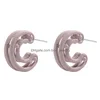 Stud Cshaped Earring For Women Fashion Mti Layered Candy Color Metal Earrings Party Jewelry Drop Delivery Dh6Bi