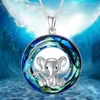 Pendentif colliers 2023 exquise mode ronde éléphant collier en alliage de Zinc bijoux femme anniversaire cadeau mariage