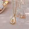 Zomer Sieraden Leuke Avocado Fruit Shell Hanger Ketting 18K Vergulde Roestvrij Stalen Ketting