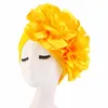 Etnische Kleding Vrouwen Bloemen Ruffle Tulband Caps Moslim Elastische Hoofddoek Bonnet Dames Haaraccessoires Cap Afrikaanse Headtie Wrap