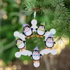 Maxora Snowflake Penguins Family på 2/3/4/5/6 julprydnader som hantverk souvenirer för personliga gåvor