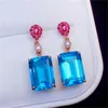 BOHE Drop Earrring 5ct AAAAA Cz Real Silver Color Wedding Dangle Earrings for women Bridal Party Luxury Jewelry