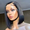 Bob Wig Bone Bone Straight Lace Hush Hair Hair for Women HD شفاف الشفاف الجبهي شعر مستعار Glueless شعر بشرة بشرية 180 ٪ Diva1