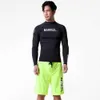 Męskie koszulki S-3xl UV Ochrona Lycra Rashguard Men Long Rleeve Swimsuit Swim Saft Strażnik Szybki suchy surfowanie T Shirt do pływania NOWOŚĆ J230602