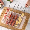 BBQ Tools Accessories 1 Set Creative Meat Skewer Machine Quick Wear Meat Tool BBQ Wear Meat Device Mutton String Piercer Barbecue String Piercer 230601