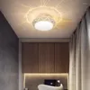 Plafonniers Moderne Design Minimaliste Lampe LED Lustre Pour Porte Hall Allée Couloir Chapeau Fer Doré Avec Télécommande