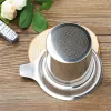 Återanvändbart rostfritt stål te -sil mesh infuser korg lösa te blad infusers filter för mugg tekanna te tillbehör lt048