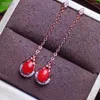 Dangle Earrings KJJEAXCMY Fine Jewelry 925 Sterling Silver Inlaid Natural Red Coral Luxury Girl Eardrop Support Test