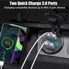 Car charger 2Pcs PD QC3.0 Car Charger Socket 60W 12V 24V USB C Outlet Aluminum Metal Car Socket with Touch Power Switch for Motorcycle Boat