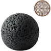 Bowls 1Set Bowl Molecular Cuisine Creativity Imitate The Round Smoke Cup Black Tableware On Fire Stone Ball Plate Cement Copper