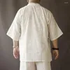 Vêtements de nuit pour hommes Pyjamas pour hommes Kimono japonais Costume Casual Accueil Sous-vêtements Printemps Obèse Grand