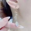 Stud Exquisite Gold Long Tassel Oorbellen voor Vrouwen Dangle Wedding Earring Valentijnsdag Cadeau Sieraden