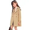 Manteau Style Filles Enfants Printemps Enfants Veste Trench Double Loisirs Long Angleterre Automne Coupe-Vent Bébé Mode Kaki Pour Du Sein