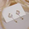 Stud Fashion Star en Oorbellen voor Vrouwen Nieuwe Micro-set Diamond Earring Tassel Mujer
