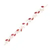 Bandane 4 pezzi copricapo da sposa fascia europea americana 30,5x2,5x0,1 cm sposa in metallo rosso