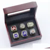 Cluster Rings 6pcs World Series Champion Team Ring مع Wooden Display Box Men Men Fan Gift Wholesale Drop Drop