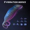 Masseur mâle à distance vibrant coq Silicone manchon anneau retarder l'éjaculation agrandissement du pénis pour hommes testicule vibrateur