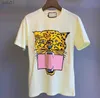 T-shirt estiva per donna T-shirt uomo con lettere Animal Printted Designer T-shirt donna manica corta T-shirt casual Abbigliamento 2 colori M-2XL L230520