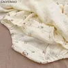 Kläder sätter caofeimao baby bodysuits blommor flickor spädbarn linne andningsbara kläder bekvämt enkelt 230601