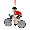 Hars glanzend meisje jongen fiets sport gepersonaliseerde kerst ornamenten als handgemaakte ambachtelijke souvenir groothandel en detailhandel 10 cm hoogte PR804