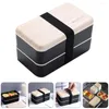 Servies Sets Dubbellaags Lunchbox Container Containers Kinderen Bento Studenten Maaltijd Magnetron Magnetron Oven